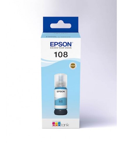 Tinta Epson 108 EcoTank Light Cyan (C13T09C54A) 
