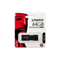 USB Kingston 64GB DT100G3 3.0, crna, klizni priključak (DT100G3/64GB)