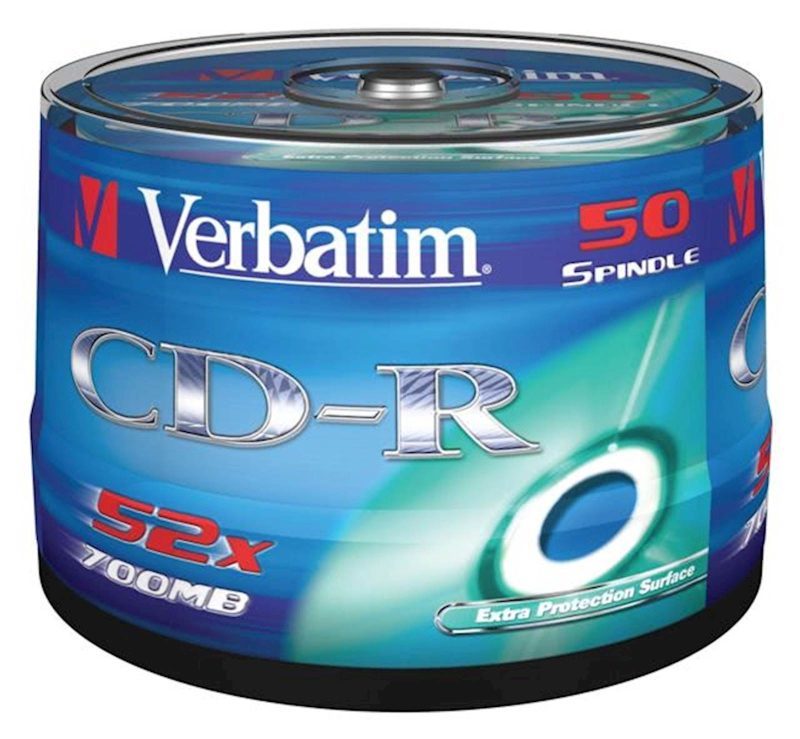 CD-R MEDIJ VERBATIM 50PK CB 52X  700MB 50PK na postolju