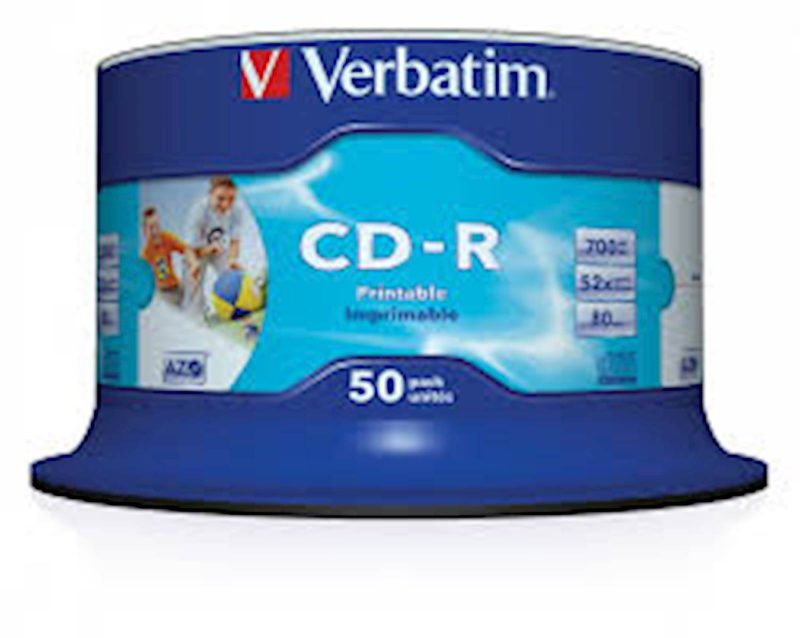 CD-R WIDE VERBATIM 50PK CB PR Wide Inkjet Pr., 700MB,  52x - Image 2