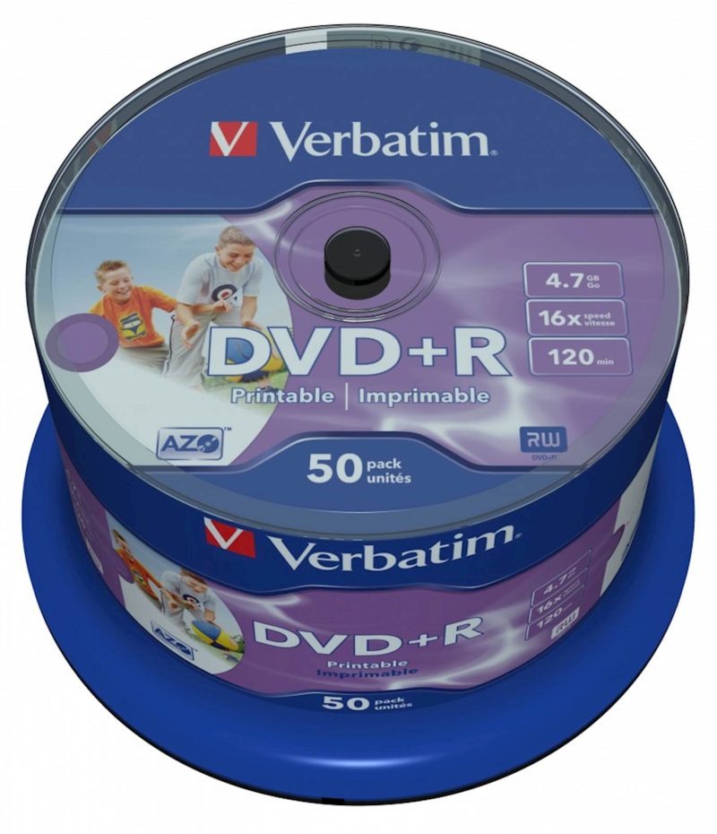 DVD+R MEDIJ VERBATIM 50PK PR. 16X 4,7BG Printable