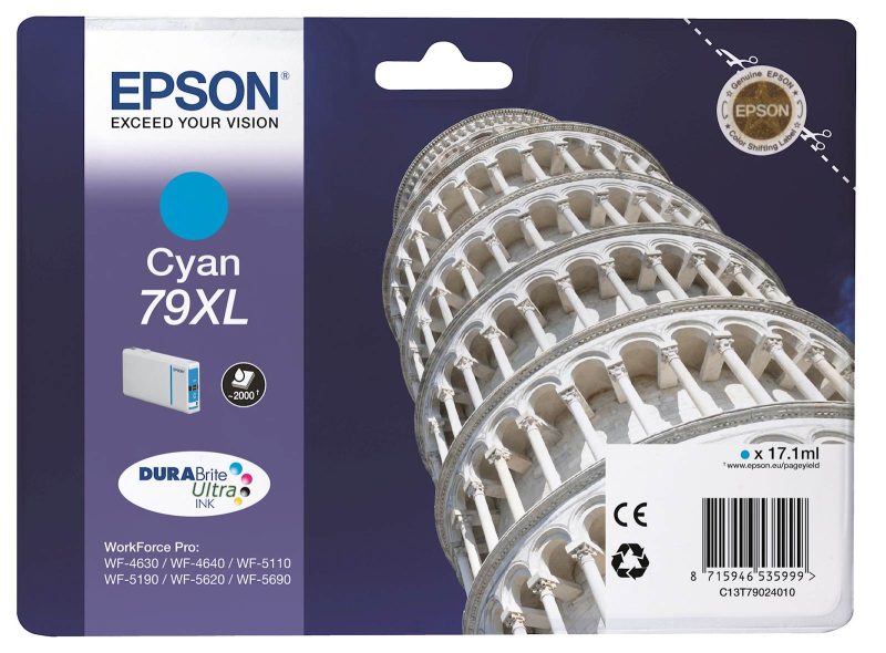 Tinta EPSON WF-5290/5190 Cyan 79XL