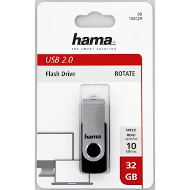 USB HAMA ROTATE 2.0 32GB, 10MB/s black/silver - Image 6