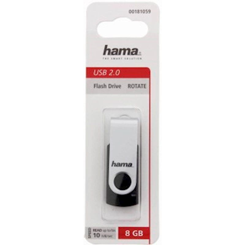 USB HAMA ROTATE 2.0 8GB, 10MB/S, BLACK/SILVER - Image 4