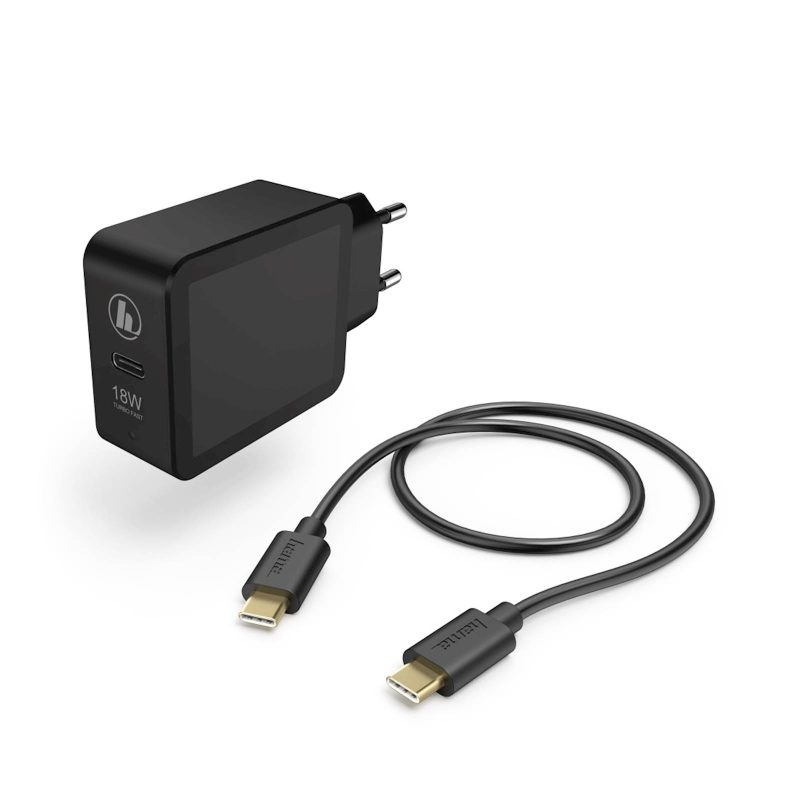 HAMA PUNJAČ USB-C, QUALCOMM, 18W, SET, CRNI - Image 3