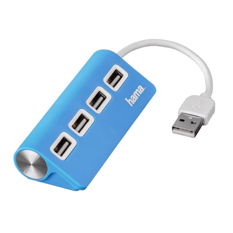 USB HUB HAMA 2.0, 1:4, BUSPOW, PLAVI - Image 2