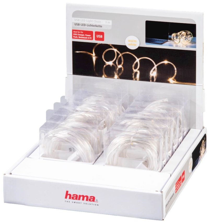 Hama USB LED kabal, toplo bijela, 3 m, 12 kom pak. - Image 2