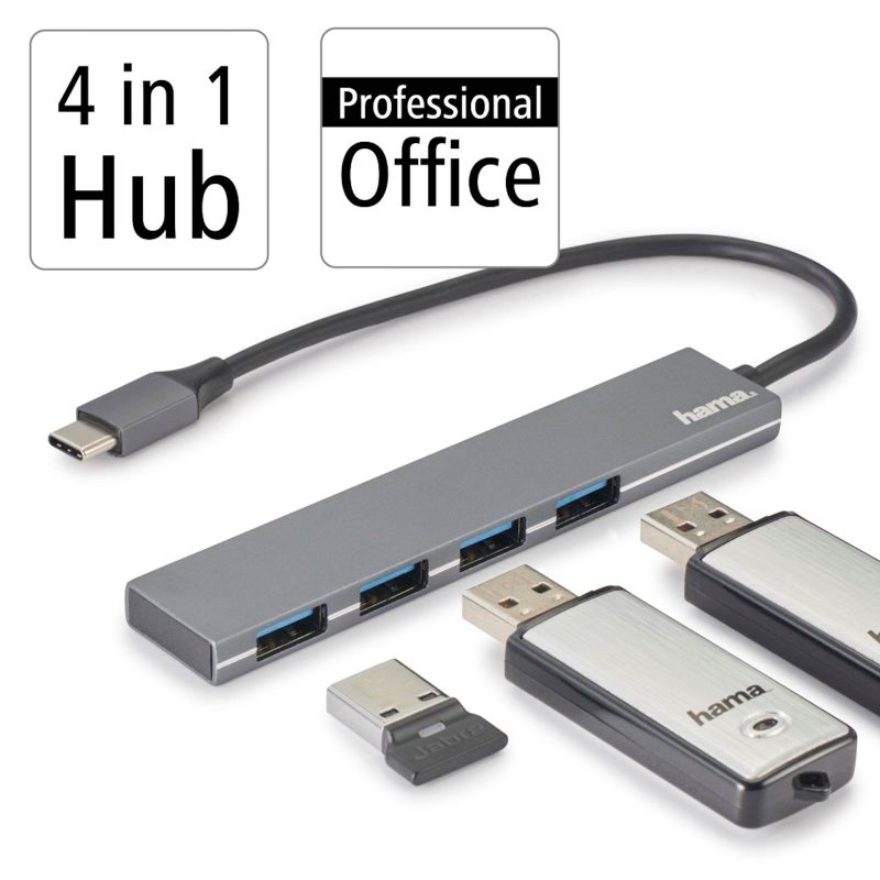 USB-C Hub HAMA 4 porta, 5Gbps - Image 3