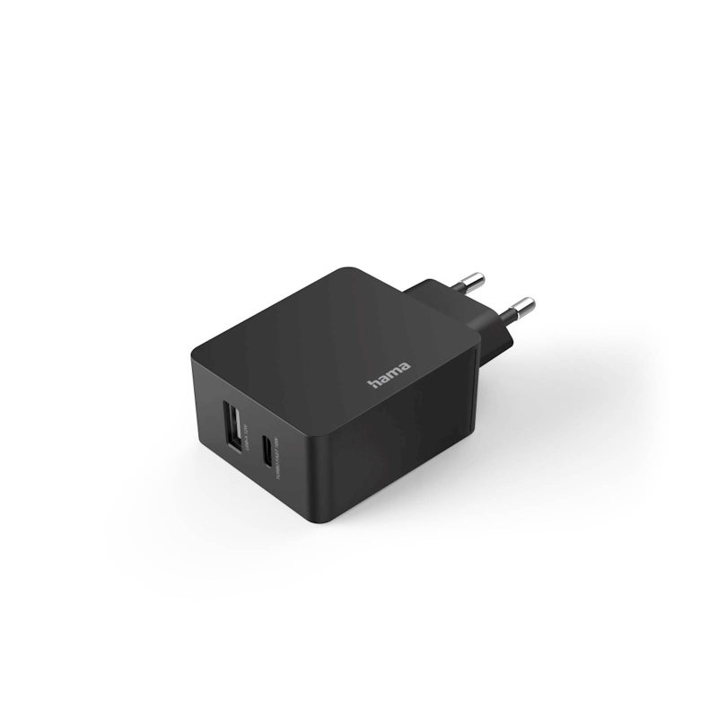 Punjač HAMA USB-C + USB-A, baza, 30W, crni QC - Image 2