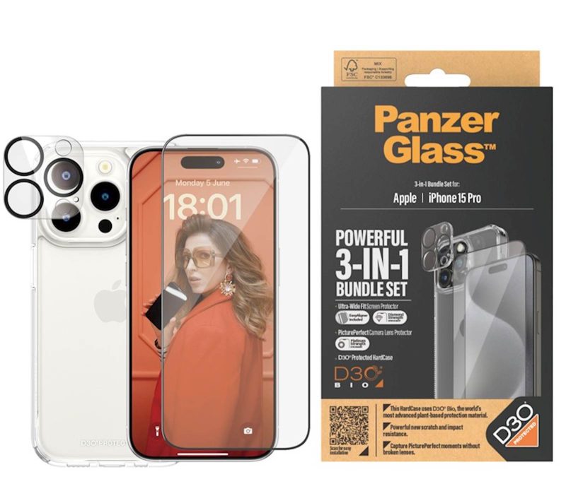 Bundle PanzerGlass iPhone 15 Pro