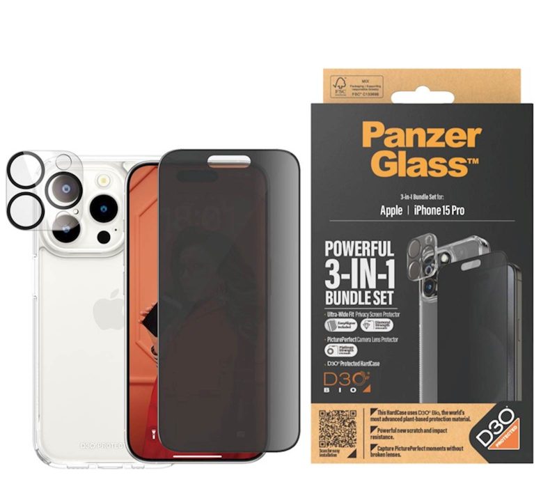 Bundle PanzerGlass iPhone 15Pro Privacy