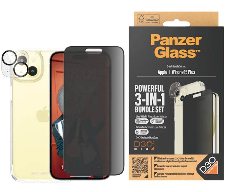 Bundle PanzerGlass iPhone 15 Plus Privacy