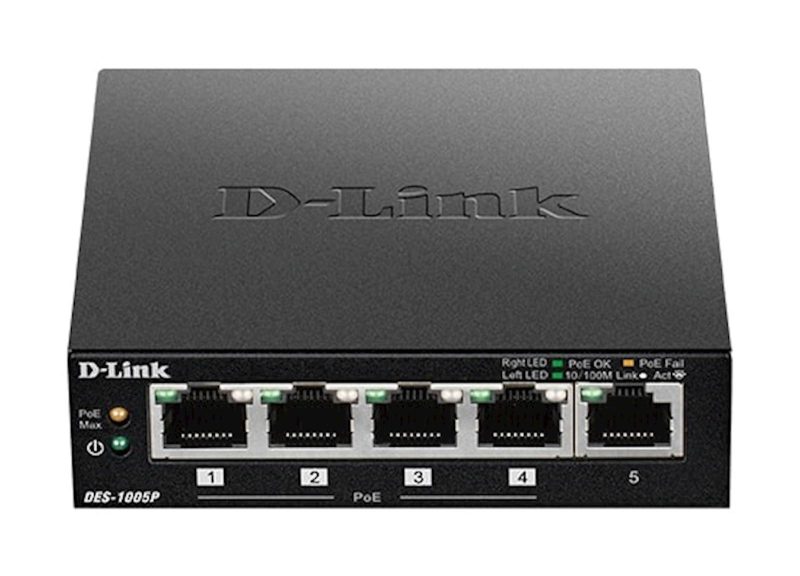 Switch DLINK 5-Port PoE Fast Ethernet Unmnged Desktop - Image 2