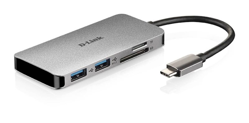 6-in-1USB-C Hub with HDMI/Ethernet/Card Reader/pwr/ DUB-M610