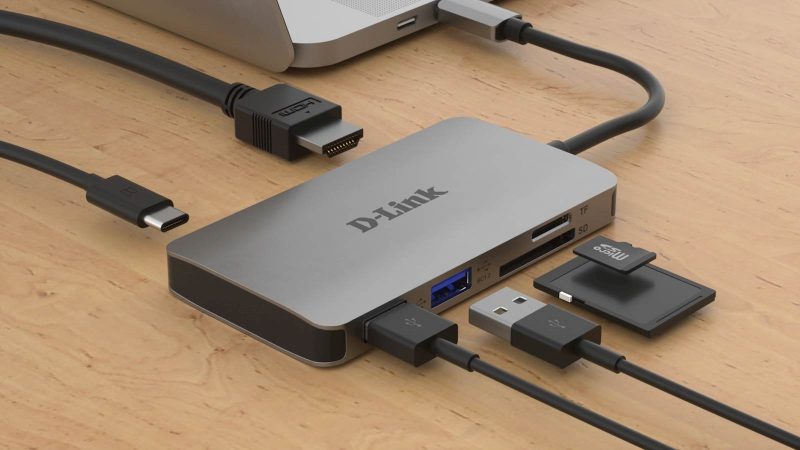 6-in-1USB-C Hub with HDMI/Ethernet/Card Reader/pwr/ DUB-M610 - Image 2