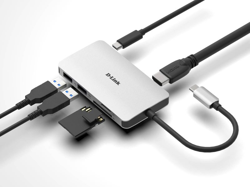 6-in-1USB-C Hub with HDMI/Ethernet/Card Reader/pwr/ DUB-M610 - Image 3