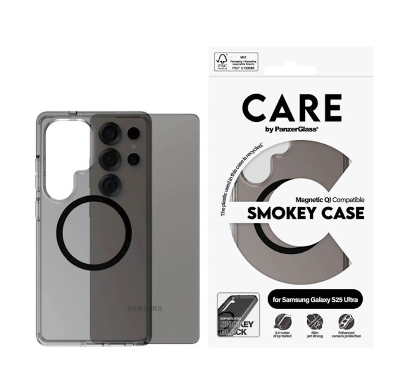 Zaštitni okvir Care S25 Ultra Smokey Black