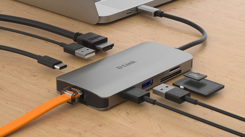 8-in-1USB-C Hub with HDMI/Ethernet/Card Reader/pwr