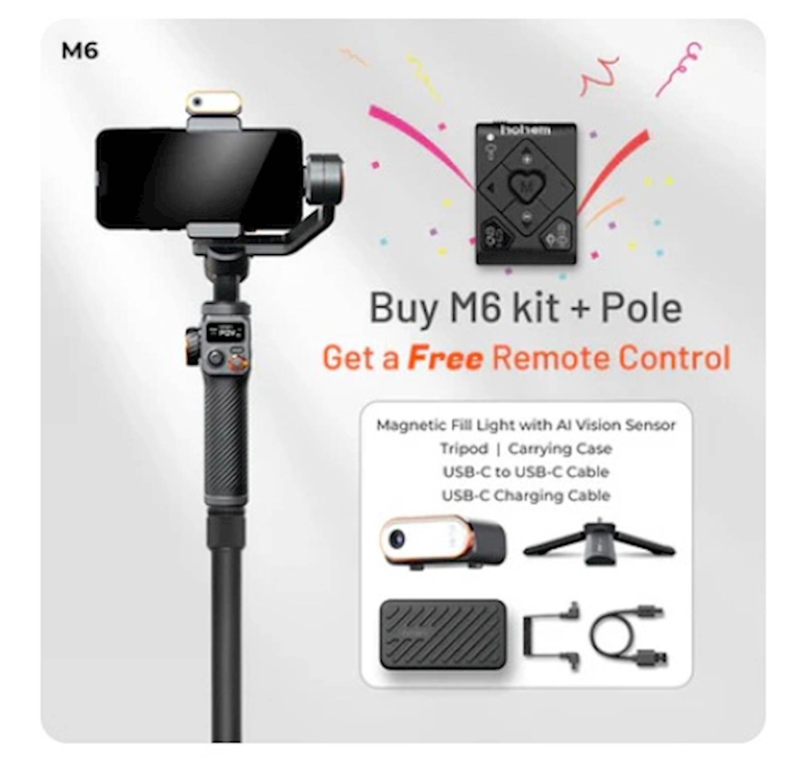 Stabilizator-Gimbal HOHEM iSteady M6 Kit Black - Image 2