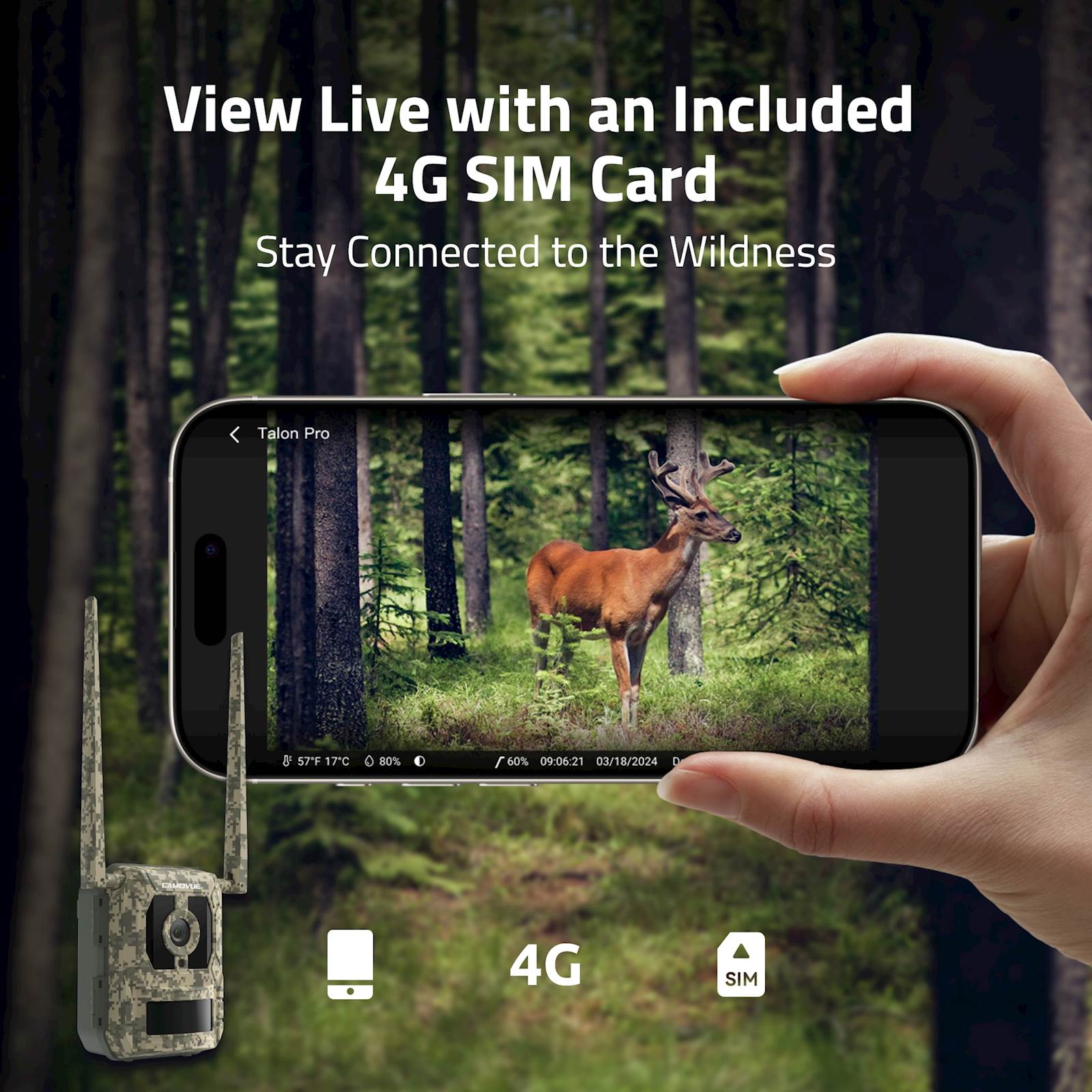 Reolink IP kamera Camovue Talon Serija S130 LTE/GPS, AAA baterije, prepoznaje 12 vrsta životinja - Image 3