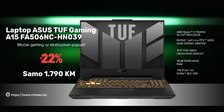 promocija laptop asus tuf gaming a15 fa506nc hn039
